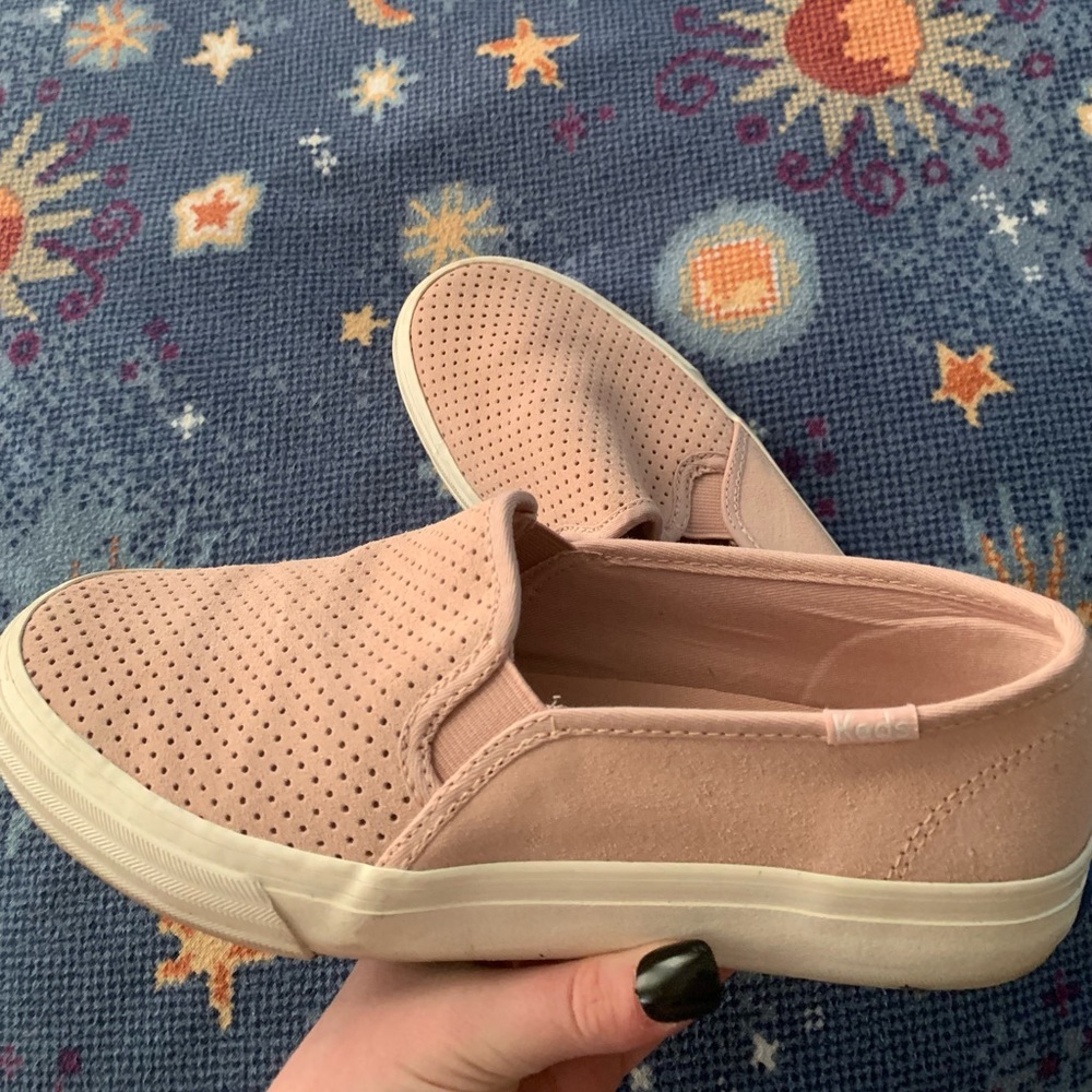 light pink slip ons